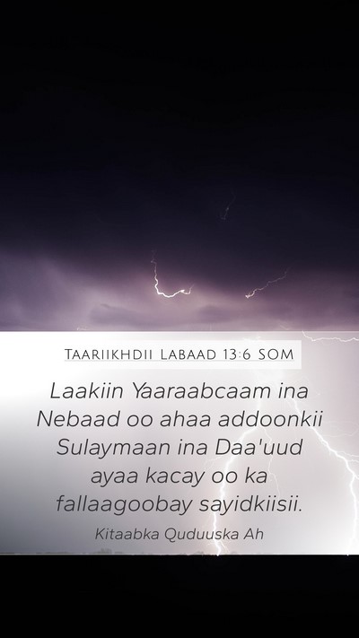 Taariikhdii Labaad 13:6 SOM Bible Verse Image