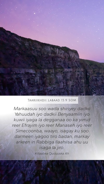 Taariikhdii Labaad 15:9 SOM Bible Verse Image