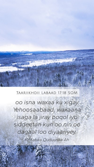 Taariikhdii Labaad 17:18 SOM Mobile Phone Wallpaper - oo isna waxaa ku xigay Yehoosaabaad, waxaana - Mobile Bible Verse Wallpaper