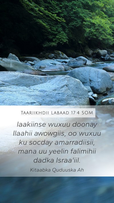 Taariikhdii Labaad 17:4 SOM Mobile Phone Wallpaper - laakiinse wuxuu doonay Ilaahii awowgiis, oo wuxuu - Mobile Bible Verse Wallpaper