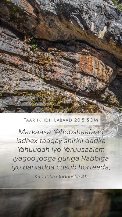Taariikhdii Labaad 20:5 SOM Bible Verse Image
