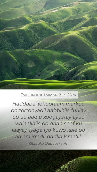 Taariikhdii Labaad 21:4 SOM Bible Verse Image
