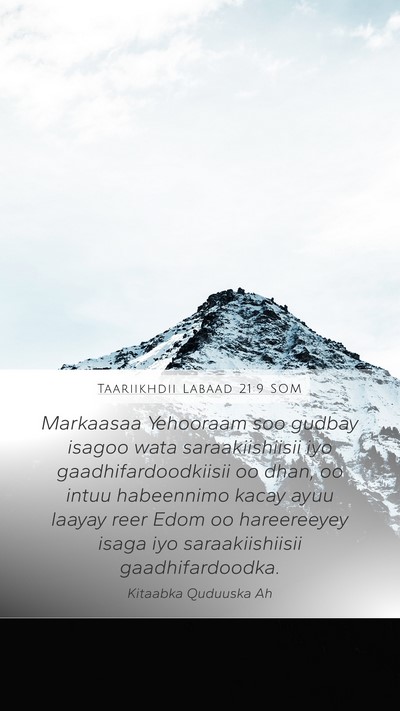 Taariikhdii Labaad 21:9 SOM Mobile Phone Wallpaper - Markaasaa Yehooraam soo gudbay isagoo wata - Mobile Bible Verse Wallpaper
