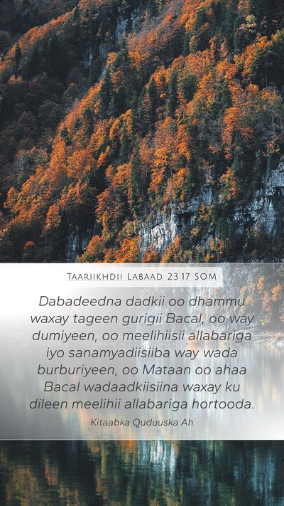 Taariikhdii Labaad 23:17 SOM Bible Verse Image