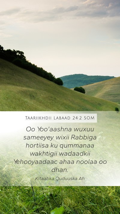Taariikhdii Labaad 24:2 SOM Bible Verse Image
