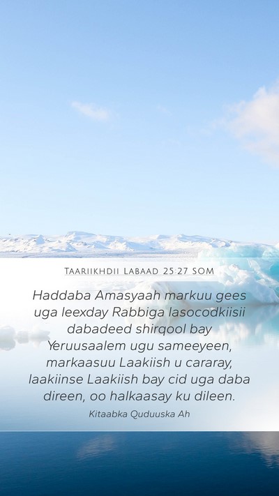 Taariikhdii Labaad 25:27 SOM Bible Verse Image