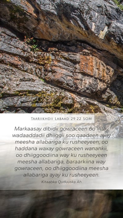 Taariikhdii Labaad 29:22 SOM Bible Verse Image