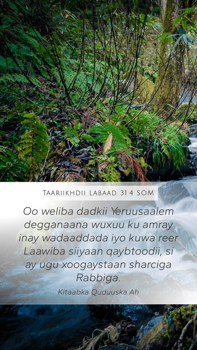 Taariikhdii Labaad 31:4 SOM Bible Verse Image