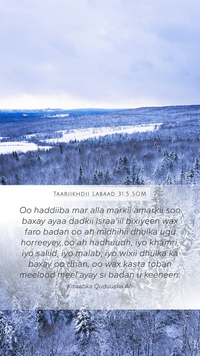 Taariikhdii Labaad 31:5 SOM Bible Verse Image