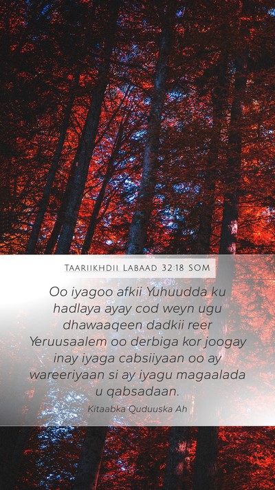 Taariikhdii Labaad 32:18 SOM Bible Verse Image