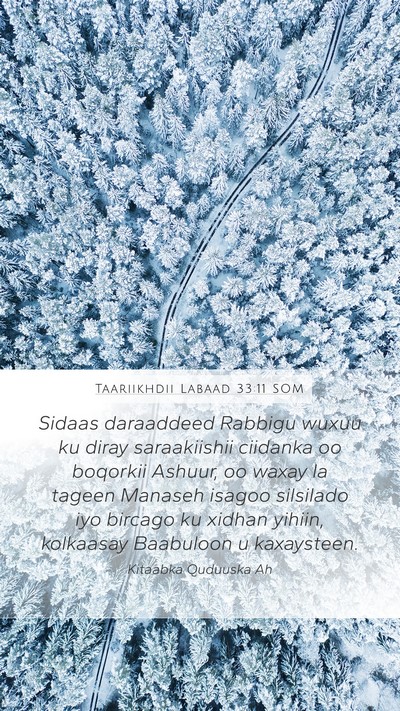 Taariikhdii Labaad 33:11 SOM Bible Verse Image