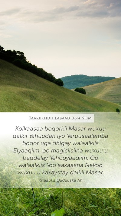 Taariikhdii Labaad 36:4 SOM Bible Verse Image