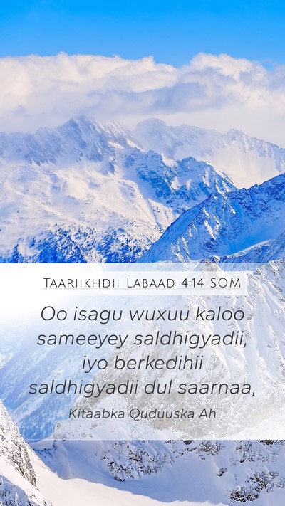 Taariikhdii Labaad 4:14 SOM Bible Verse Image