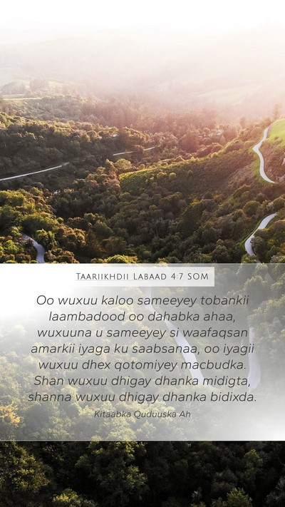 Taariikhdii Labaad 4:7 SOM Bible Verse Image