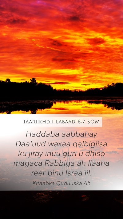 Taariikhdii Labaad 6:7 SOM Bible Verse Image