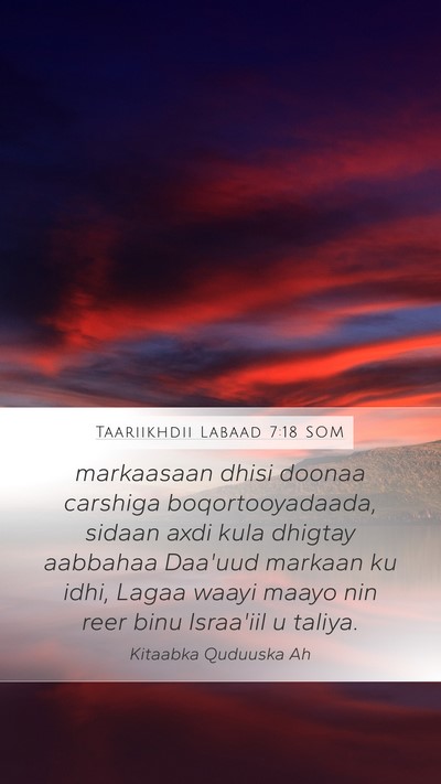 Taariikhdii Labaad 7:18 SOM Bible Verse Image