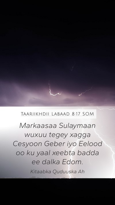 Taariikhdii Labaad 8:17 SOM Bible Verse Image