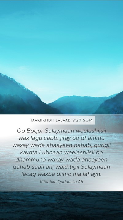 Taariikhdii Labaad 9:20 SOM Bible Verse Image