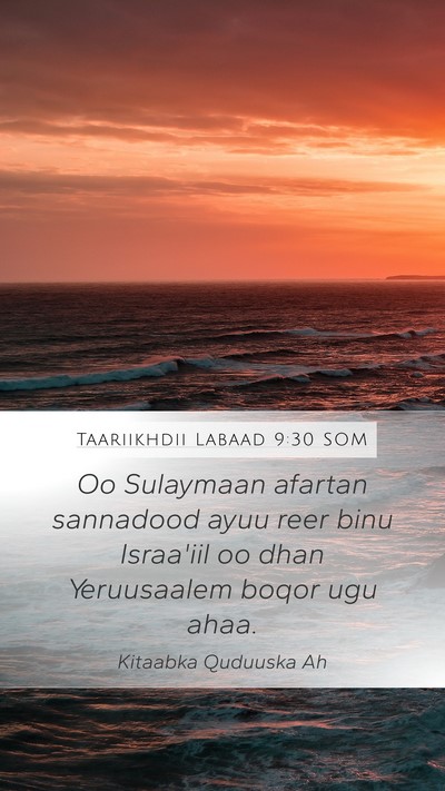 Taariikhdii Labaad 9:30 SOM Bible Verse Image