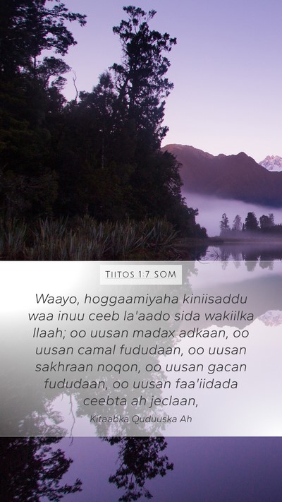 Tiitos 1:7 SOM Bible Verse Image