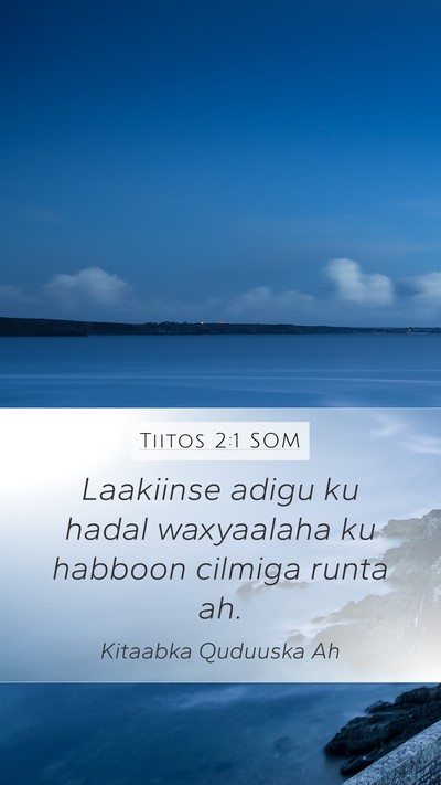 Tiitos 2:1 SOM Bible Verse Image