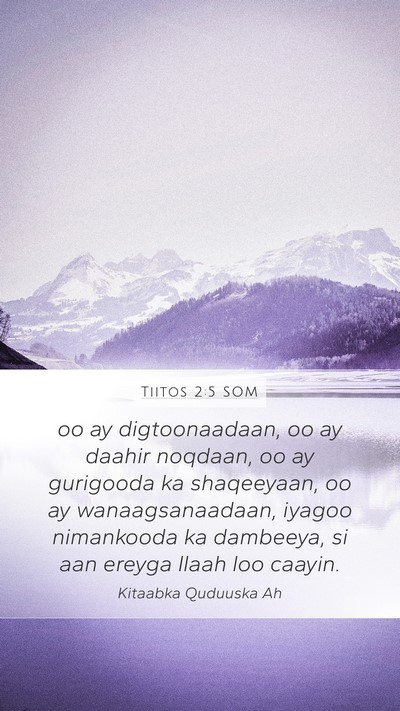 Tiitos 2:5 SOM Bible Verse Image