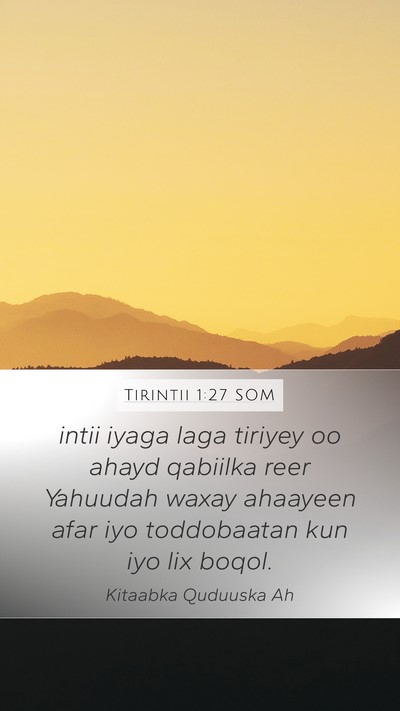 Tirintii 1:27 SOM Bible Verse Image