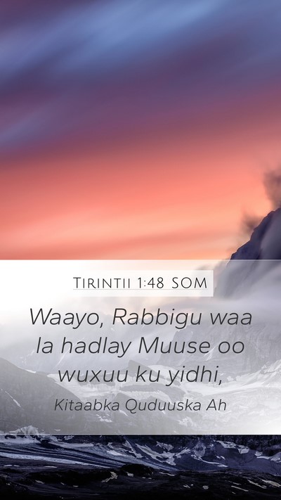 Tirintii 1:48 SOM Mobile Phone Wallpaper - Waayo, Rabbigu waa la hadlay Muuse oo wuxuu ku - Mobile Bible Verse Wallpaper