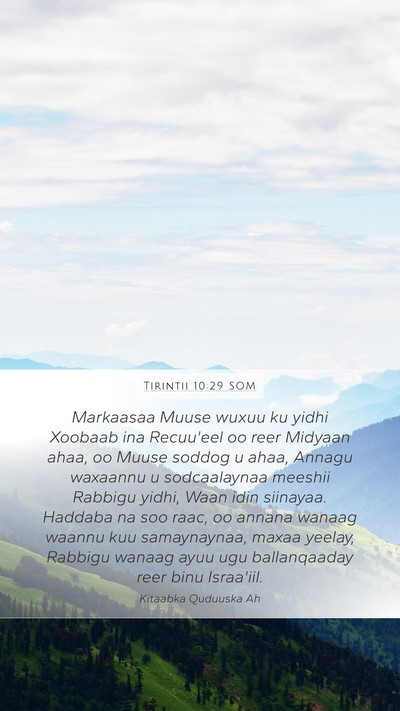 Tirintii 10:29 SOM Bible Verse Image