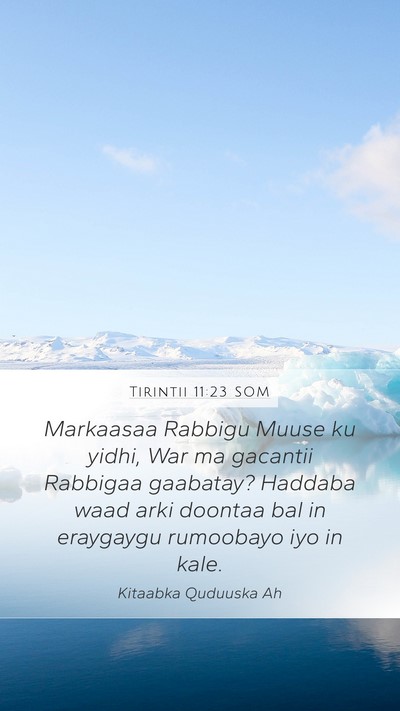 Tirintii 11:23 SOM Bible Verse Image