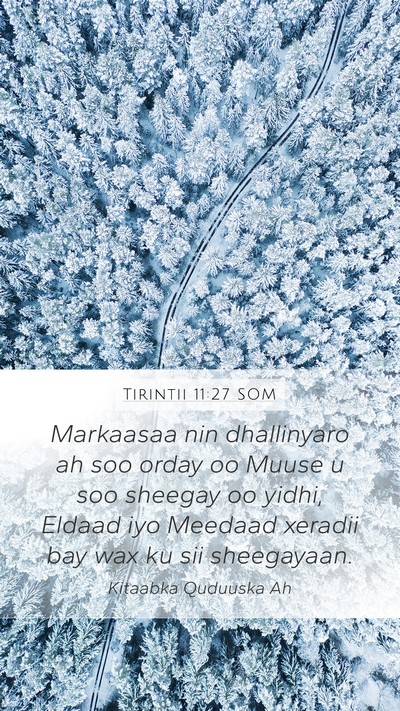 Tirintii 11:27 SOM Mobile Phone Wallpaper - Markaasaa nin dhallinyaro ah soo orday oo Muuse u - Mobile Bible Verse Wallpaper
