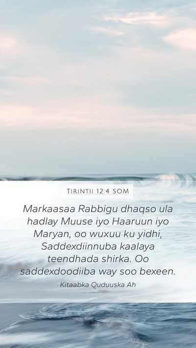 Tirintii 12:4 SOM Mobile Phone Wallpaper - Markaasaa Rabbigu dhaqso ula hadlay Muuse iyo - Mobile Bible Verse Wallpaper