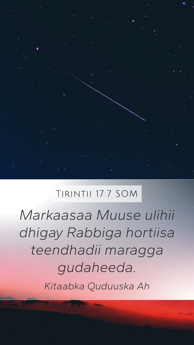 Tirintii 17:7 SOM Bible Verse Image