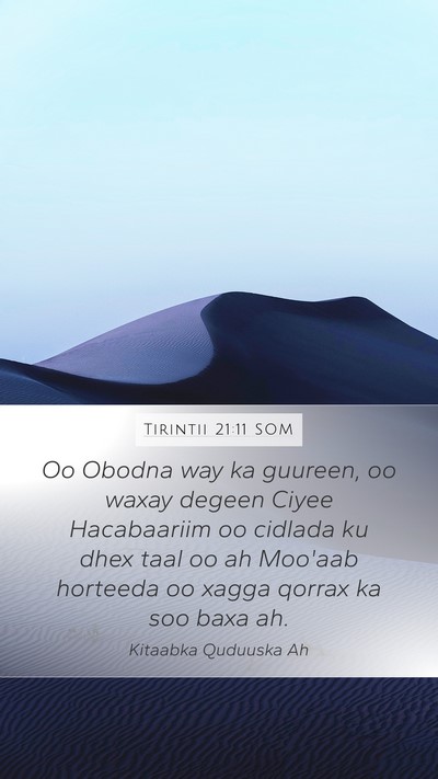 Tirintii 21:11 SOM Bible Verse Image