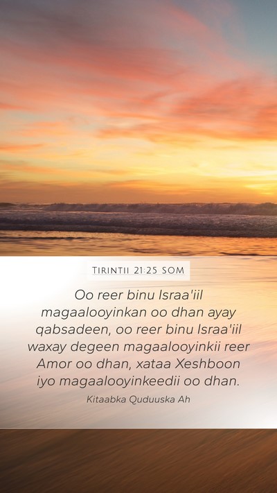 Tirintii 21:25 SOM Bible Verse Image