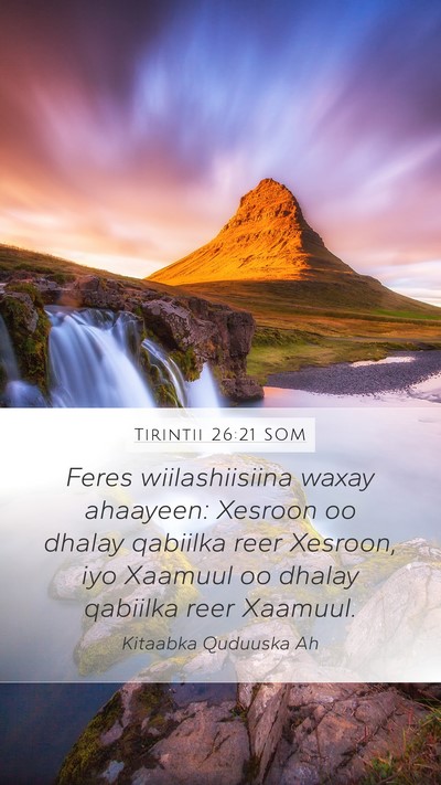Tirintii 26:21 SOM Bible Verse Image