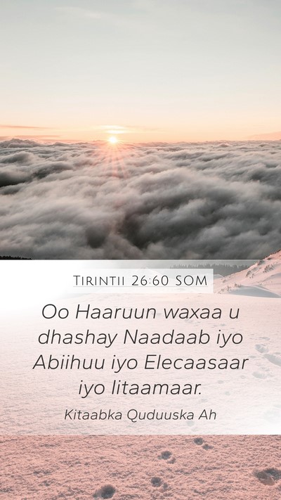 Tirintii 26:60 SOM Bible Verse Image