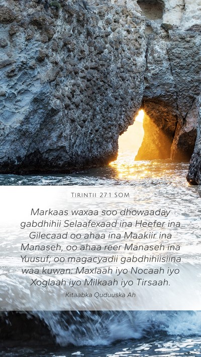 Tirintii 27:1 SOM Bible Verse Image