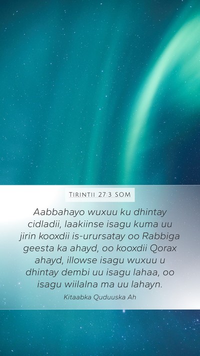 Tirintii 27:3 SOM Bible Verse Image