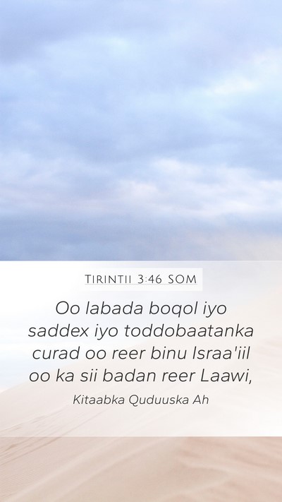 Tirintii 3:46 SOM Bible Verse Image