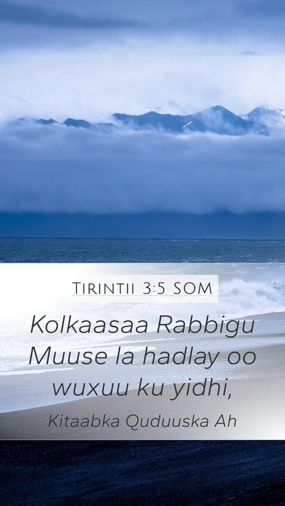 Tirintii 3:5 SOM Mobile Phone Wallpaper - Kolkaasaa Rabbigu Muuse la hadlay oo wuxuu ku - Mobile Bible Verse Wallpaper