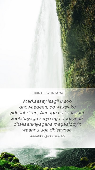 Tirintii 32:16 SOM Bible Verse Image