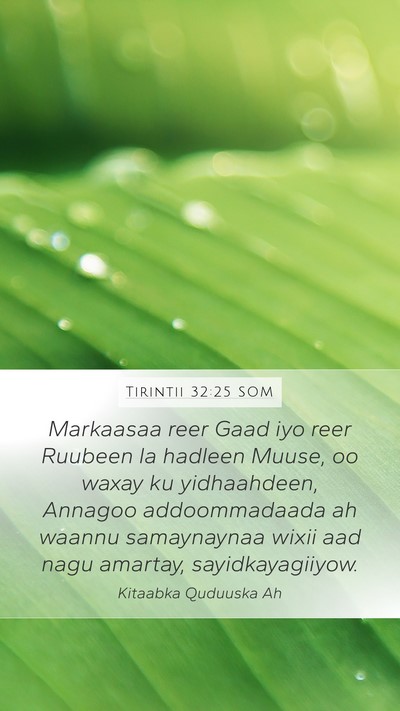 Tirintii 32:25 SOM Bible Verse Image