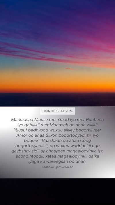 Tirintii 32:33 SOM Bible Verse Image