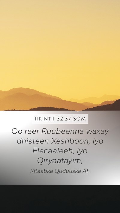 Tirintii 32:37 SOM Bible Verse Image