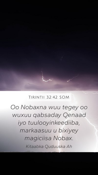 Tirintii 32:42 SOM Mobile Phone Wallpaper - Oo Nobaxna wuu tegey oo wuxuu qabsaday Qenaad iyo - Mobile Bible Verse Wallpaper