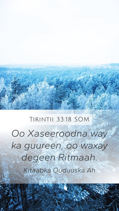 Tirintii 33:18 SOM Bible Verse Image