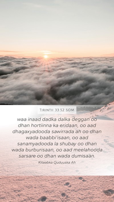 Tirintii 33:52 SOM Bible Verse Image