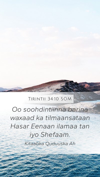 Tirintii 34:10 SOM Bible Verse Image