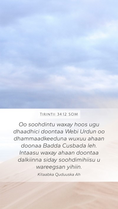 Tirintii 34:12 SOM Bible Verse Image